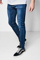 Boohoo Super Skinny Detail Jeans With Split Hem