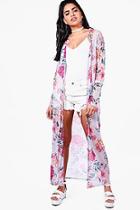 Boohoo Hannah Tropical Maxi Kimono