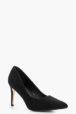 Boohoo Anna Wide Fit Pointed Low Heel Courts