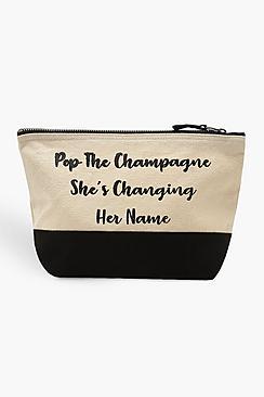 Boohoo Slogan Bridal Make Up Bag
