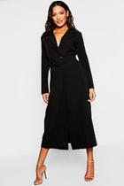 Boohoo Woven Double Breasted Maxi Blazer Dress
