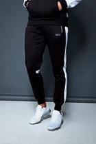 Boohoo Skinny Fit Fleece Jogger With Side Panel