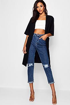 Boohoo Keira Kimono Sleeve Pocket Duster