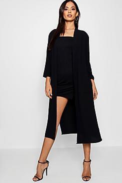 Boohoo Jade Collarless Pocket Duster