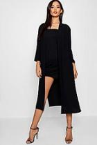 Boohoo Jade Collarless Pocket Duster