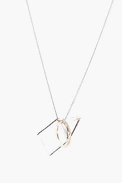Boohoo Multi Geo Necklace