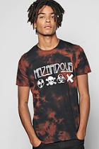 Boohoo Hazardous Print Tie Dye T Shirt