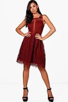 Boohoo Boutique Charley Corded Lace Skater Dress