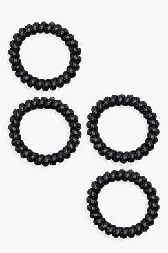 Boohoo Laura Coil Elastic 4 Pack Hair Bands