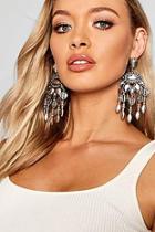 Boohoo Statement Boho Chandelier Earrings