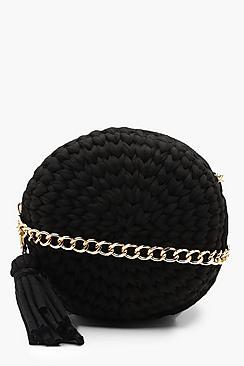 Boohoo Handmade Woven Round Bag