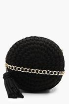 Boohoo Handmade Woven Round Bag
