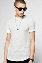 Boohoo Distressed Knit Crew Neck T-shirt Cream