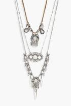 Boohoo Lucy Boho Layered Statement Necklace