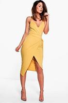 Boohoo Lauren Texture Body & Tie Wrap Midi Co-ord Set