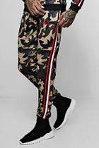 Boohoo Skinny Fit Man Camo Joggers With Side Tape