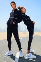 Boohoo His Half Zip Funnel Neck Embroidered Tracksuit