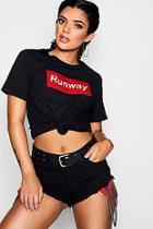 Boohoo Ruby Slogan Textured T-shirt