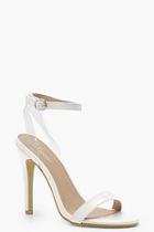 Boohoo Kayla Clear Strap Barely There Heels