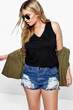 Boohoo Plus Viola V Neck Vest