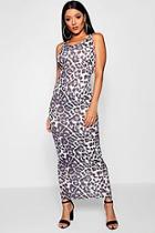 Boohoo Leopard Print Maxi Dress