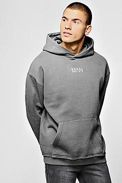 Boohoo Oversized Heavyweight Man Reflective Hoodie