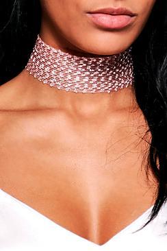 Boohoo Lois Mesh Choker