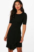 Boohoo Freya Ruffle Hem Tailored Dress