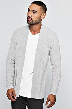 Boohoo Twisted Yarn Knitted Edge To Edge Cardigan