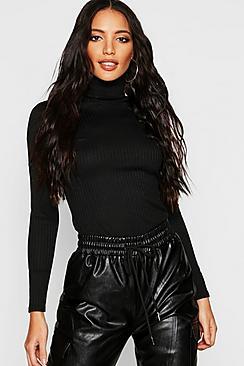 Boohoo Jumbo Rib Neon Polo Neck