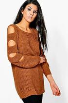 Boohoo Amelia Open Arm Knitted Jumper