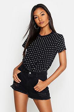Boohoo Star Repeat Print T-shirt