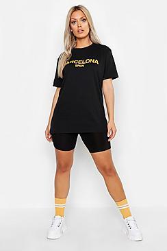 Boohoo Plus Barcelona Oversized T-shirt