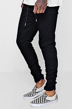 Boohoo Ruched Side Biker Panel Trousers