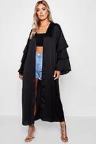 Boohoo Plus Nina Ruffle Sleeve Longline Kimono