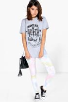 Boohoo Avianna Pastel Tie Dye Leggings Multi