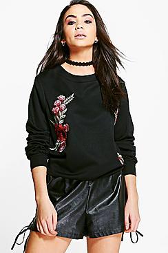 Boohoo Elizabeth Embroidered Sweatshirt