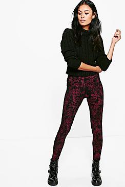 Boohoo Naria Marble Print Leggings