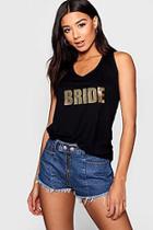 Boohoo Bride Foil Slogan Vest