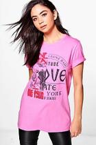 Boohoo Jess Lazer Cut Back Splice Front Tee
