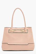 Boohoo Charlotte Metal Detail Tote Bag