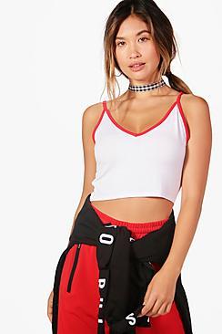 Boohoo Hallie Basic Ringer Crop