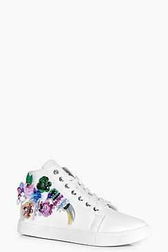 Boohoo Orla Sequin And Embellished High Top