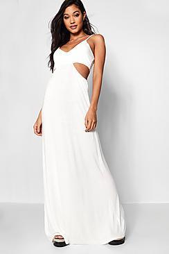 Boohoo Cut Out Strappy Maxi Dress
