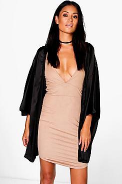 Boohoo Erin Satin Kimono Jacket