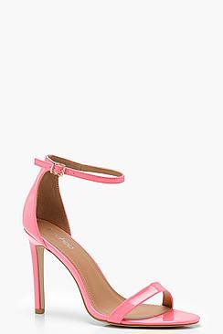 Boohoo Amy Neon Patent 2 Parts Heels