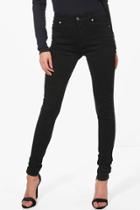Boohoo Rhona Black Skinny Jeans Black