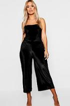 Boohoo Plus Velvet Culottes