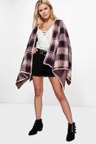 Boohoo Alice Checked Cape