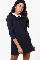 Boohoo Sierra Shirt Collar Tailored Dress